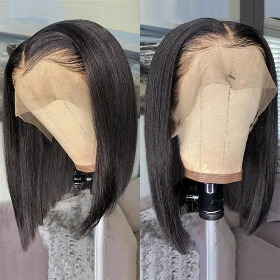 Best Quality Bob Wigs Grade 12A Lace Wigs with Baby Hair, Fringe Bob Brazilian Human Hair Bob Wig