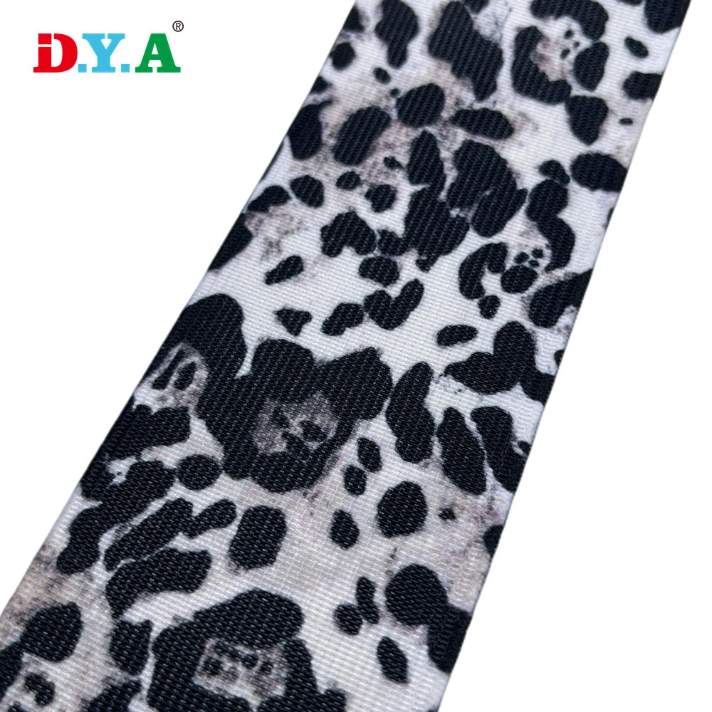 High Stretch Custom Heat Transfer Full Printing Patterned Elastic Webbing Strap for Bag