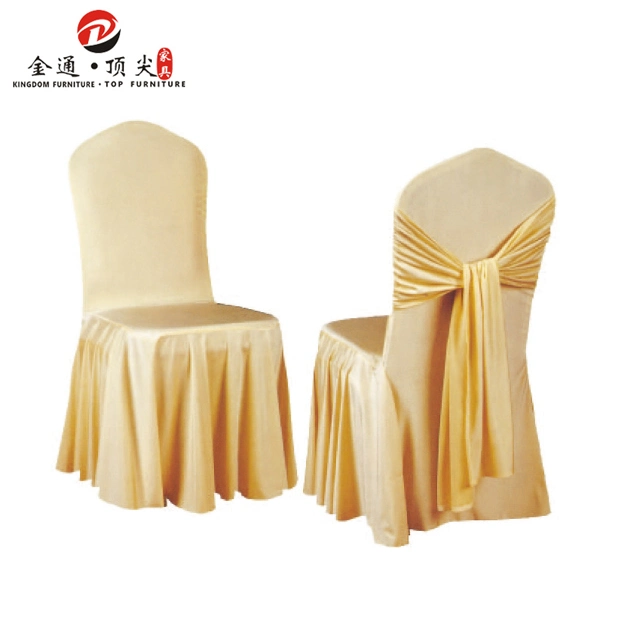 Gold Fancy Vogue Satin Chair Sash Tie Back Bow Tie Knot Wedding Cheap Chair Covers and Sashes