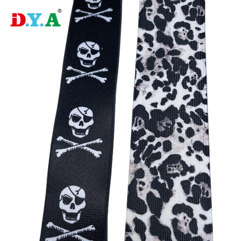 High Stretch Custom Heat Transfer Full Printing Patterned Elastic Webbing Strap for Bag