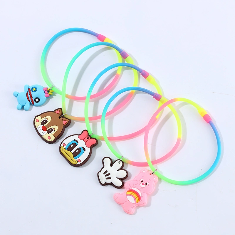 fashion jewelry Rainbow Easy Clasp Silicone Bracelet Silicone Wristband