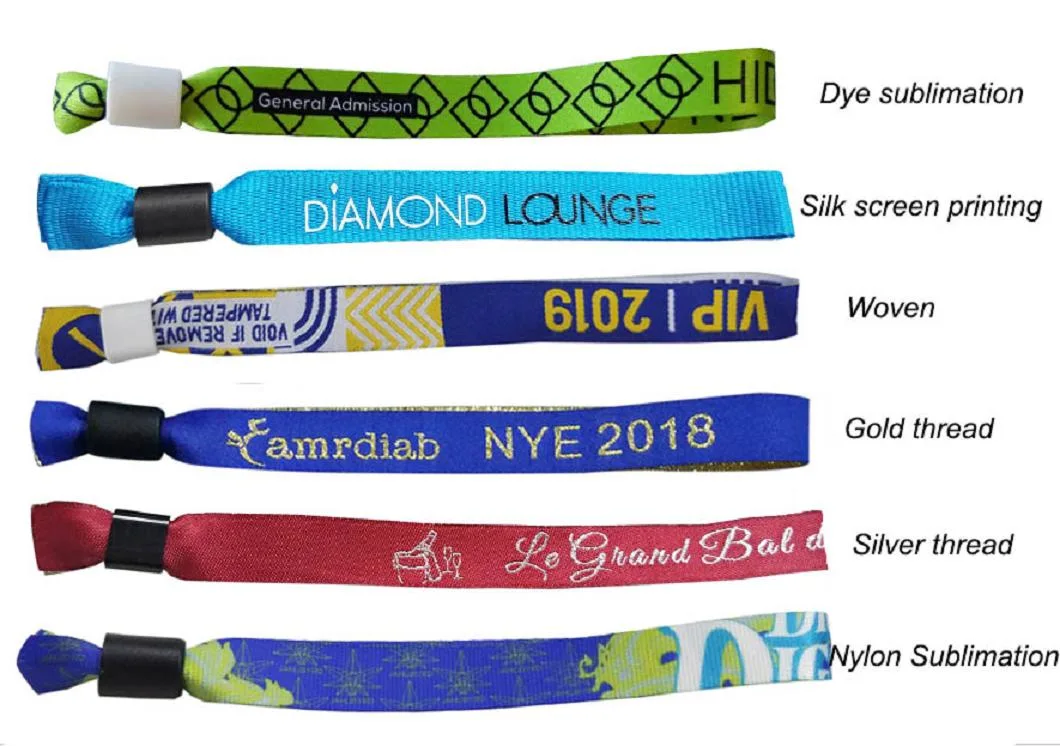 Kids Polyester Jacquard Bracelet Custom Message Woven Wristband