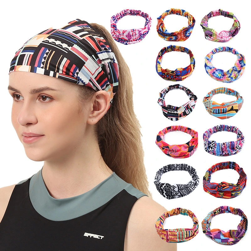 Hairband Sweat Headband Running Sweatband Yogo Wide Workout Fitness Sports Sweatband