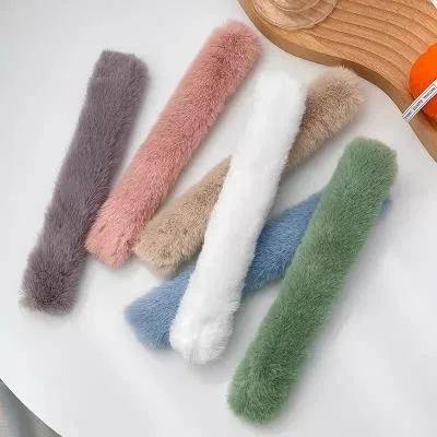 Autumn and Winter Plush Cute Slap Circle Solid Color Faux Rabbit Fur Hair Band