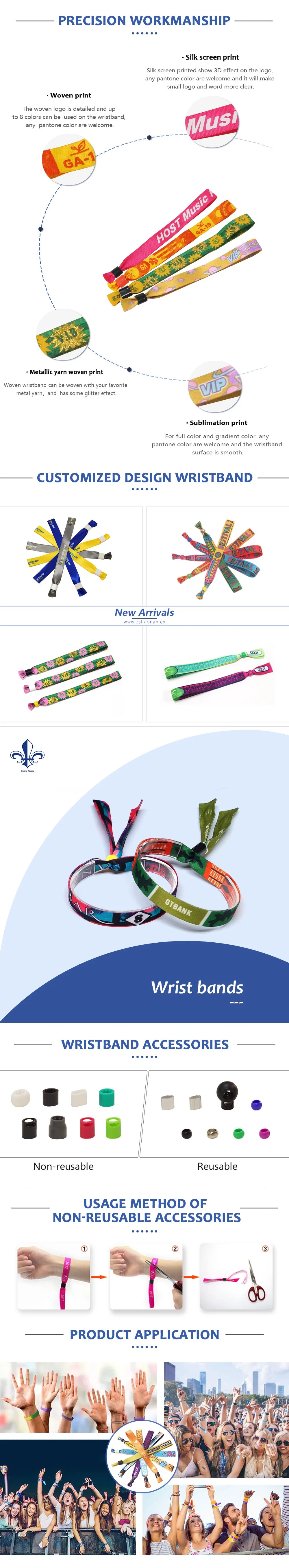 Wholesale Cheap Low Quantity Woven Logo Personalized Wristband