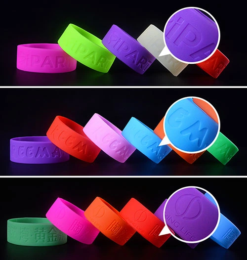 Hot Selling Silk Printing Logo Silicone Bracelet, Silicone Wristband