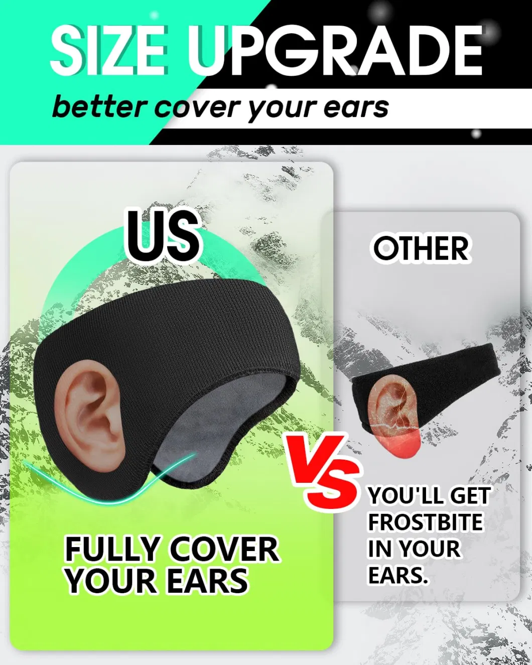 Manufacturing Custom Logo Polar Fleece Winter Sports Running Cycling Biking Ski Ear Warmer Muff Headbands for Women Men