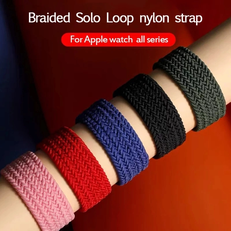  Watch Strap Accessories Nylon/Silicone Elastic Braided Band for Iwatch Strap