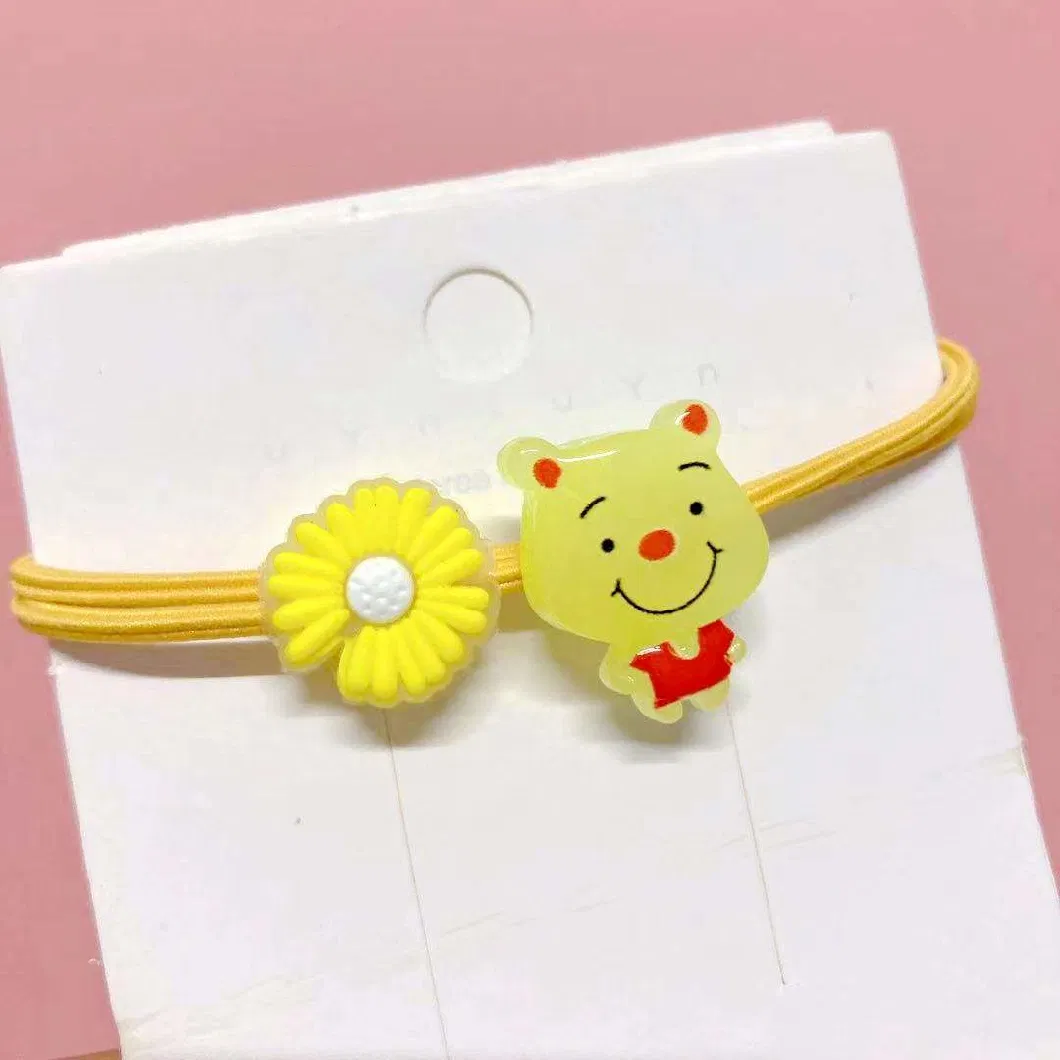 Colorful New Style Cute Cartoon Flower LED Luminous Elastic Hair Band