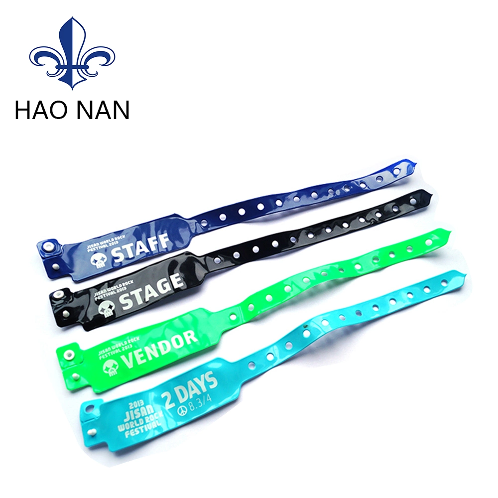 Silk Screen Print PVC Promotional Wristband Custom Fashion Design