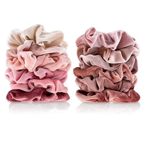 Luxury Brand Factory Vendor Silk Satin Scrunchies Hair Ties Elastic Band for Girl with Logo Printed