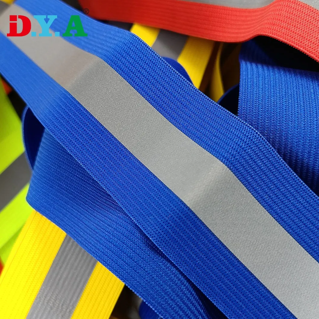 Custom Color Reflective Knitted Elastic Band for Reflective Vest