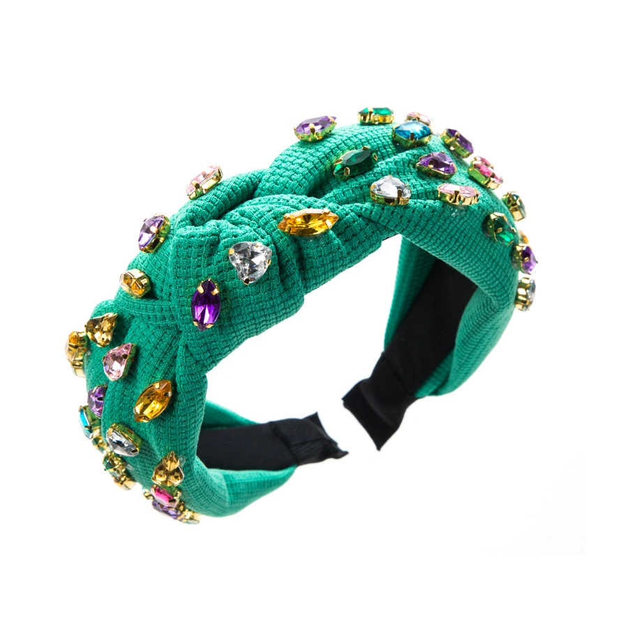 Custom Jeweled Headband Beaded Hair Band for Women Colorful Rhinestone Hair Ornaments