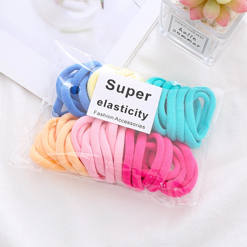 Fashion Colorful Rubber Korean Elastic Hair Ties Elastic Hair Band for Women