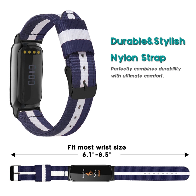 New Fashion Braided Nylon Smart Watch Band for Fitbit Luxe