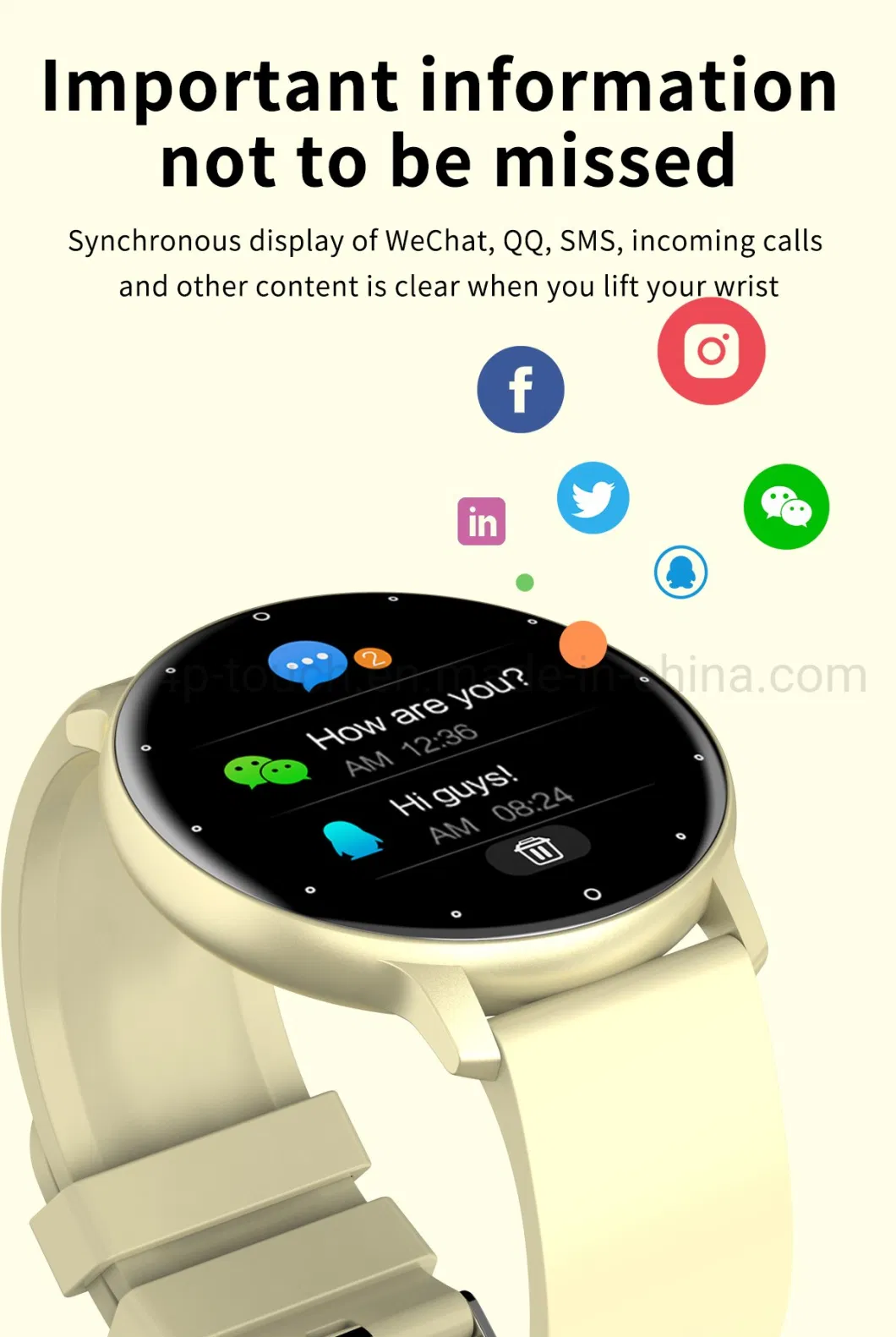 Ultra-Thin Full Touch Precise Blood Pressure Monitoring Smart Wristband with IP67 Waterproof ZL02