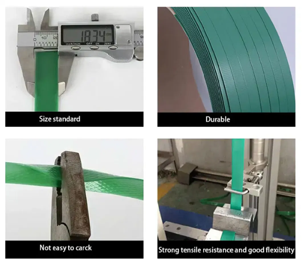 Plastic Green Embossed Pet Polyester Strapping Band for Manual Tools Use