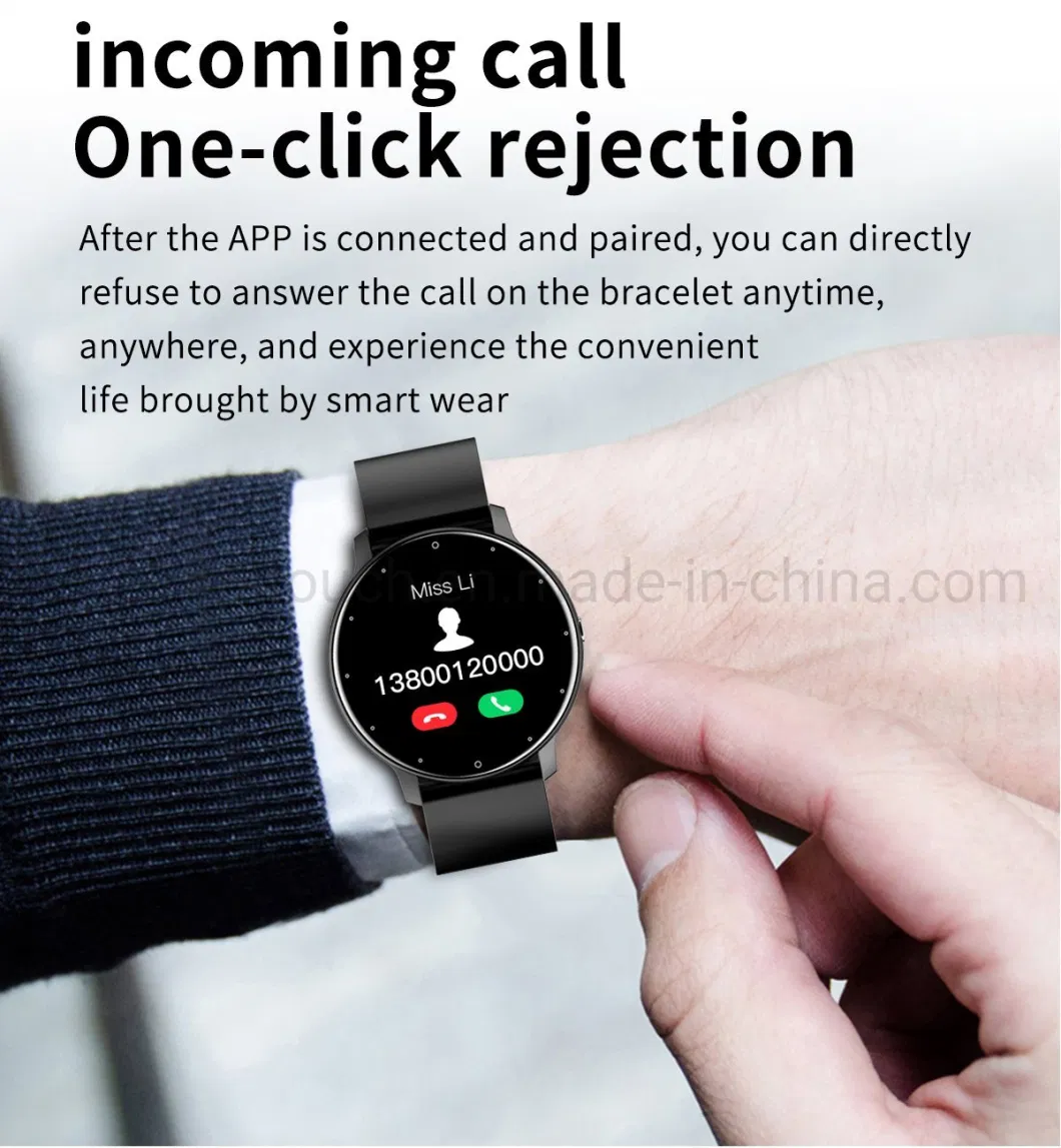 Ultra-Thin Full Touch Precise Blood Pressure Monitoring Smart Wristband with IP67 Waterproof ZL02