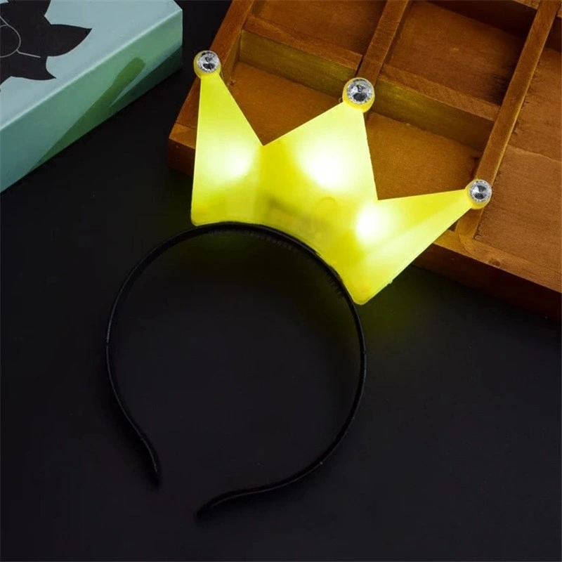 Women Girl Party Activities 2023 Decorative Hair Clips LED Flashing Crown Headband