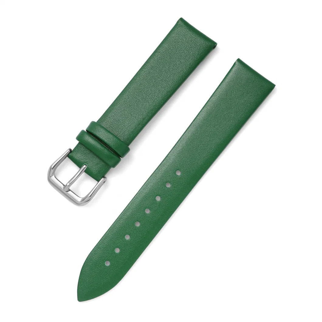 Replacement Classic Two Pieces Watch Band Padded Design Genuine Leather Watch Strap Replacement