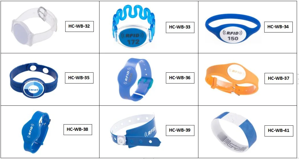 Customized Logo 213 Chip RFID Disposable Fabric Wristband for Access Control System