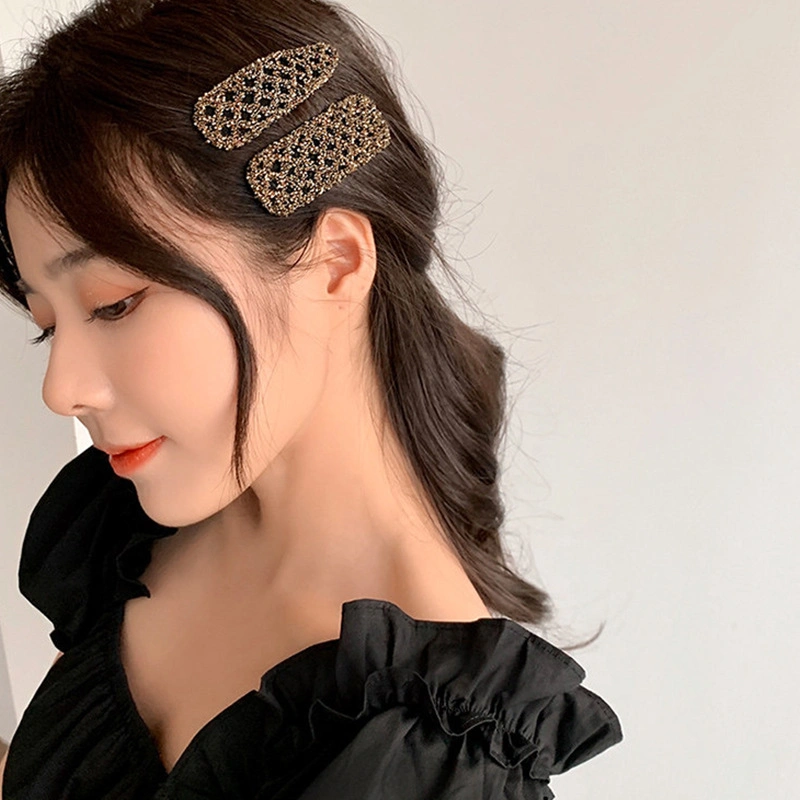 Fashion Vintage Velvet Alloy Glittering Diamond Hair Clip Jewelry