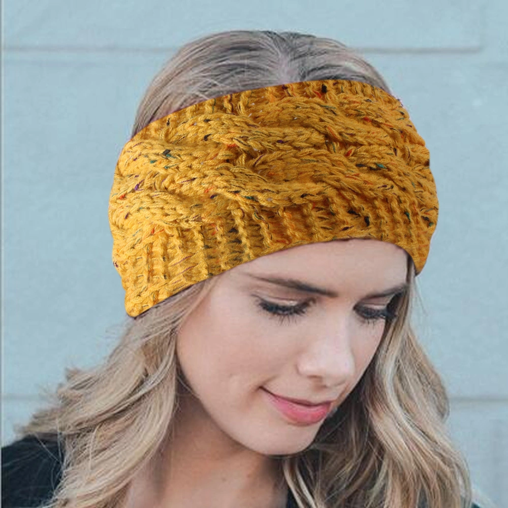 New 23 Colors Aw Ladies Dotted Yarn Acrylic Wool Knitted Headband