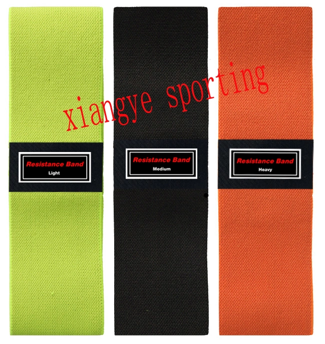 3levels Custom Logo Fabric Stretch Resistance Loop Belt Yoga Fitness Workout Fabric Resistance Exercise Band