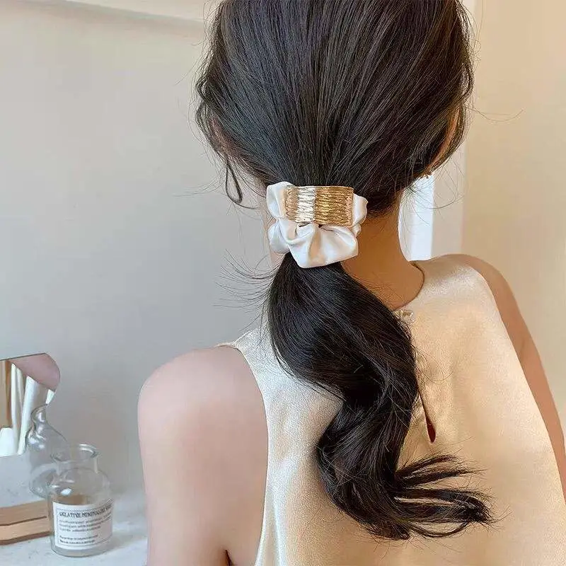 2022 New Korean Elegant Metal Large Elegant Temperament High Ponytail Rubber Band