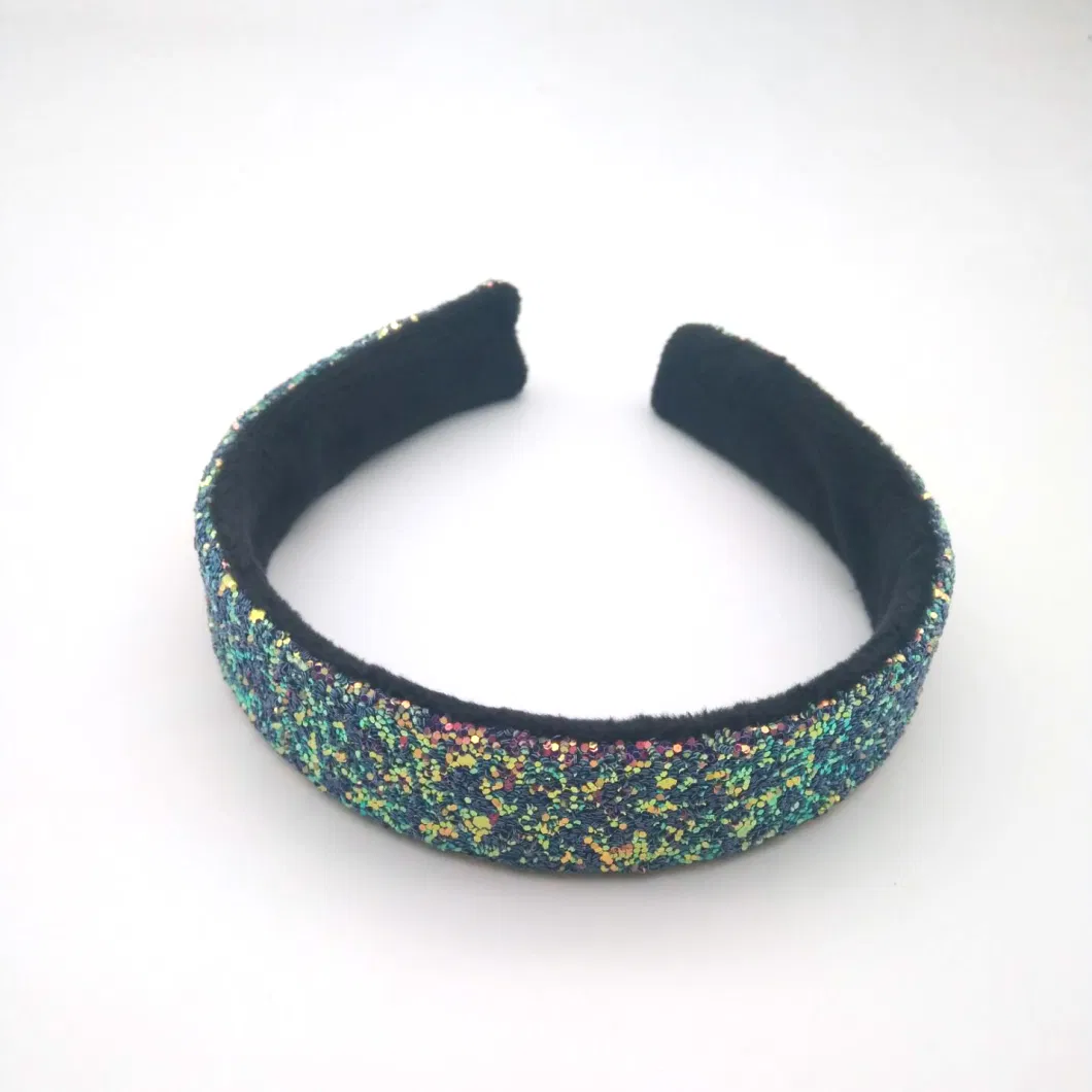 Sequins Horseshoe Headband Mermaid Headwrap Shine Glitter Head Band