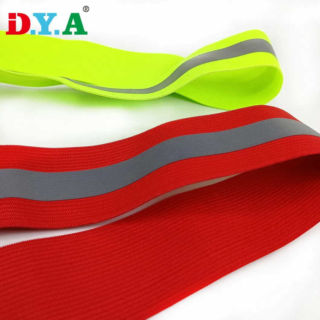 Custom Color Reflective Knitted Elastic Band for Reflective Vest