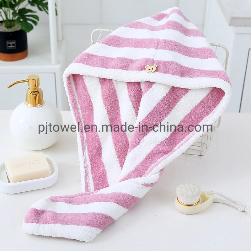 Wholesale Price Super Water Absorption Velvet Micro Fiber Hair Turban Coral Fleece Wrap Towel