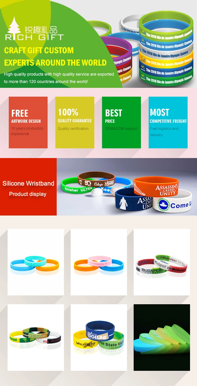 Unique Design Custom Made Reusable Blank Music Braided Silicone Wristband for Promotion