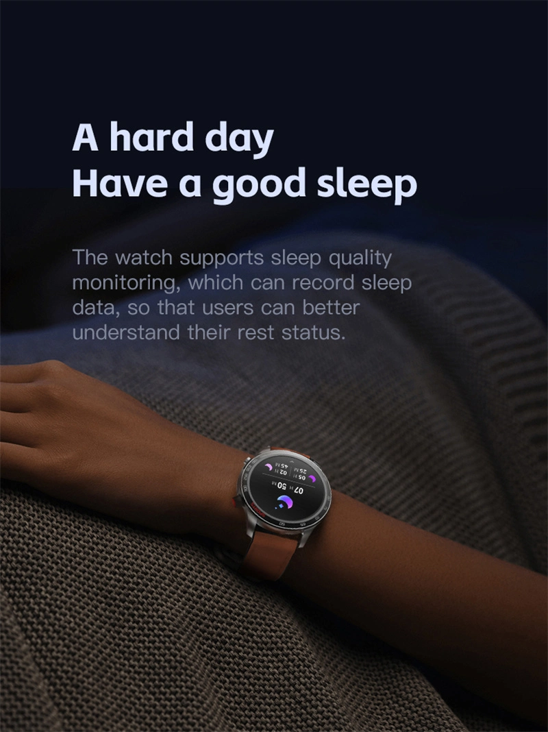 Am100 Bluetooth Calls Sleep Monitor Silver Metal Link Fitness Tracker Metal Strap Gift Round Smart Watch Bracelet Wristband