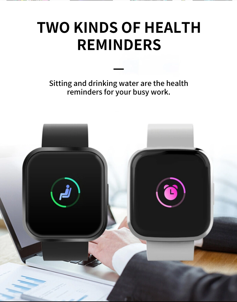 Sport Smart Watch Call Reminder Sedentary Reminder Band with Heart Rate Blood Pressure Monitor