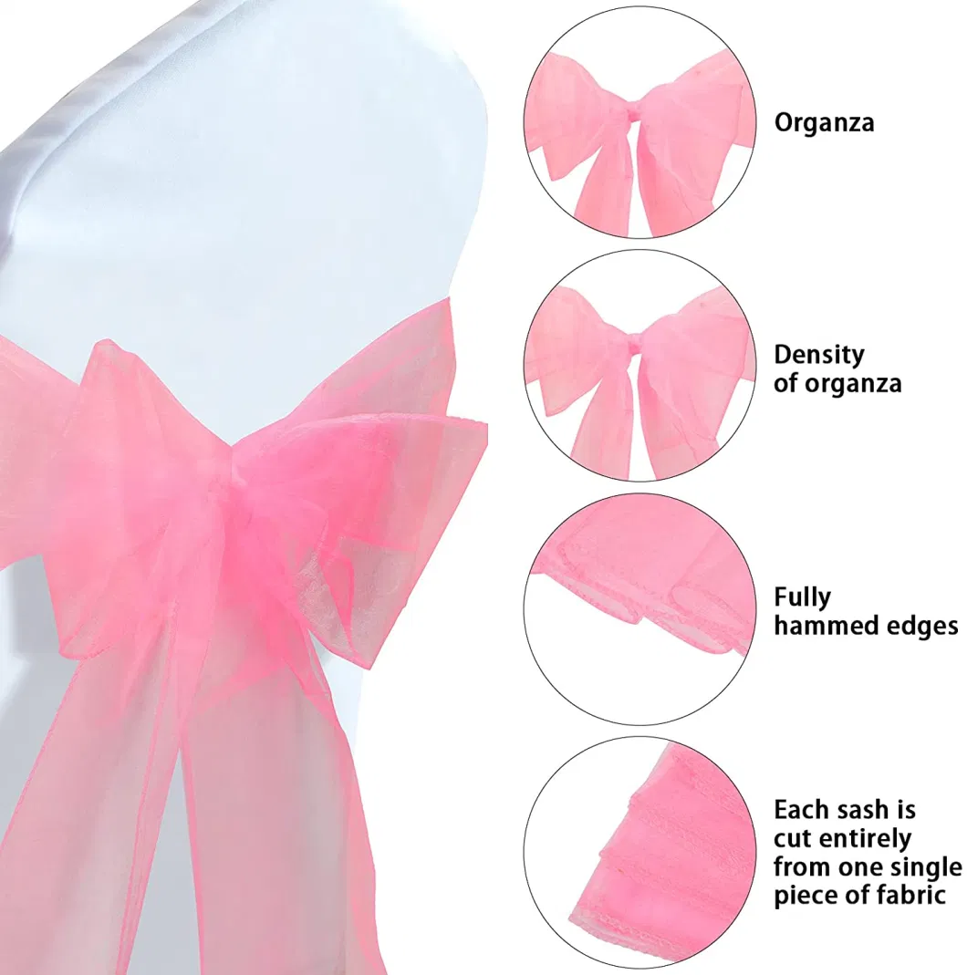 Wedding Chair Sashes Chair Covers Bands Organza Chair Sash Ties