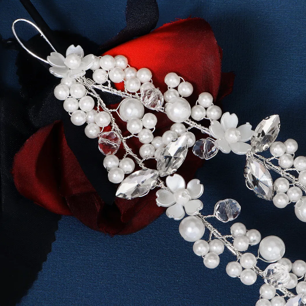 Yp238 Wedding Accessory Double Layer Hair Band Flower Pearl Hair Band