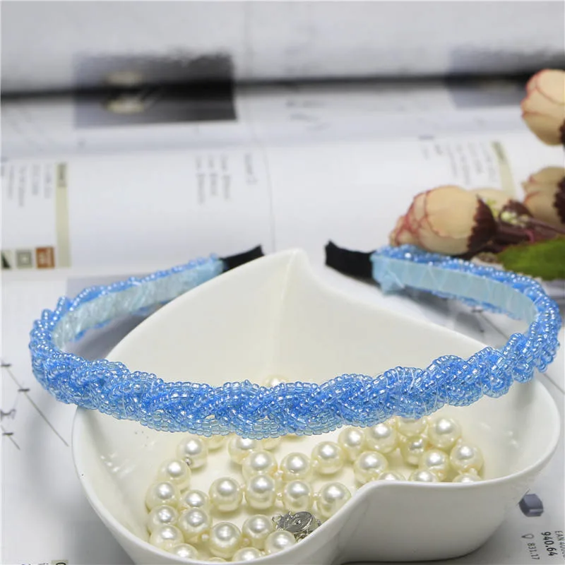 New Style Exquisite Hair Jewelry Fashion Handmade Beaded Braided Hair Hoop