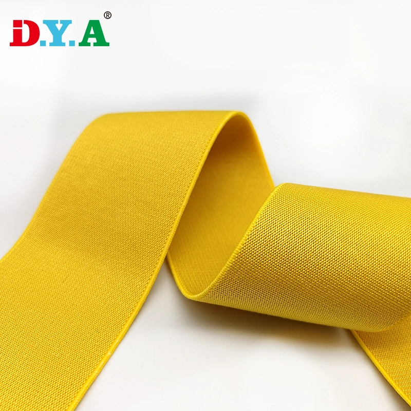 1.5inches Wide Elastic Woven Webbing Yellow Shiny Nylon Latex Elastic Band for Garment Sewing Accessories Underwear Waistband