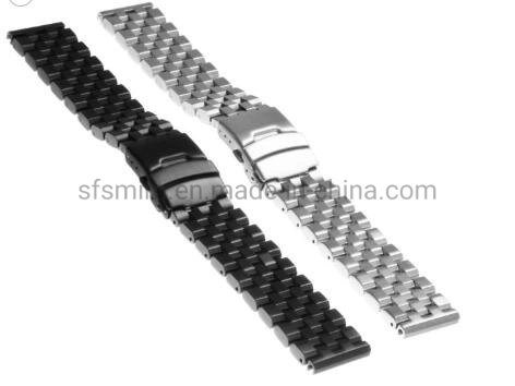 Silver, Matte Black Watch Band Best-Swb023