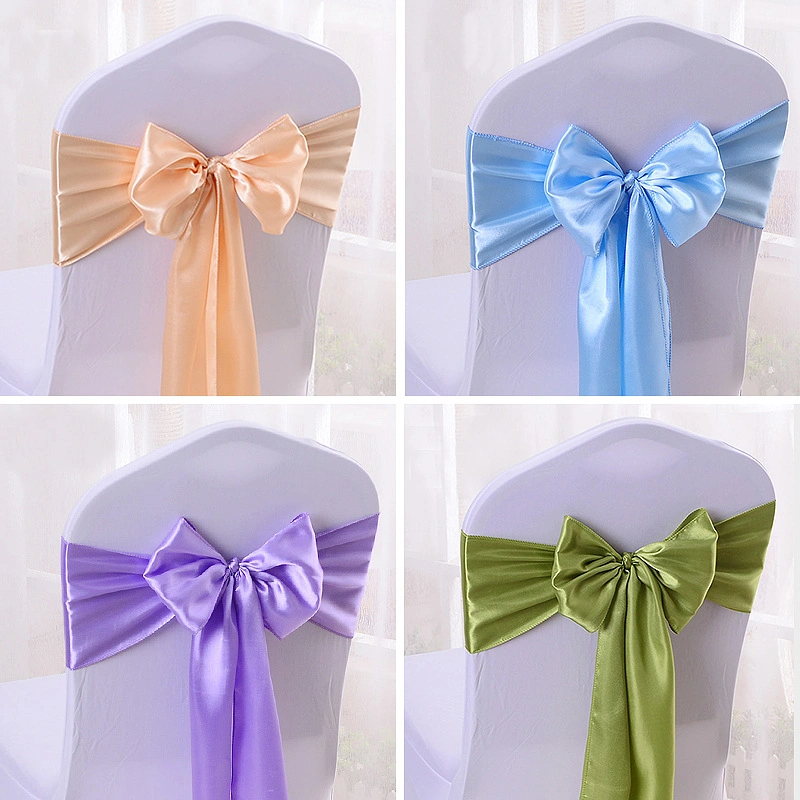 Wedding Party Satin Sheer Organza Chair Bow Tie Sashes