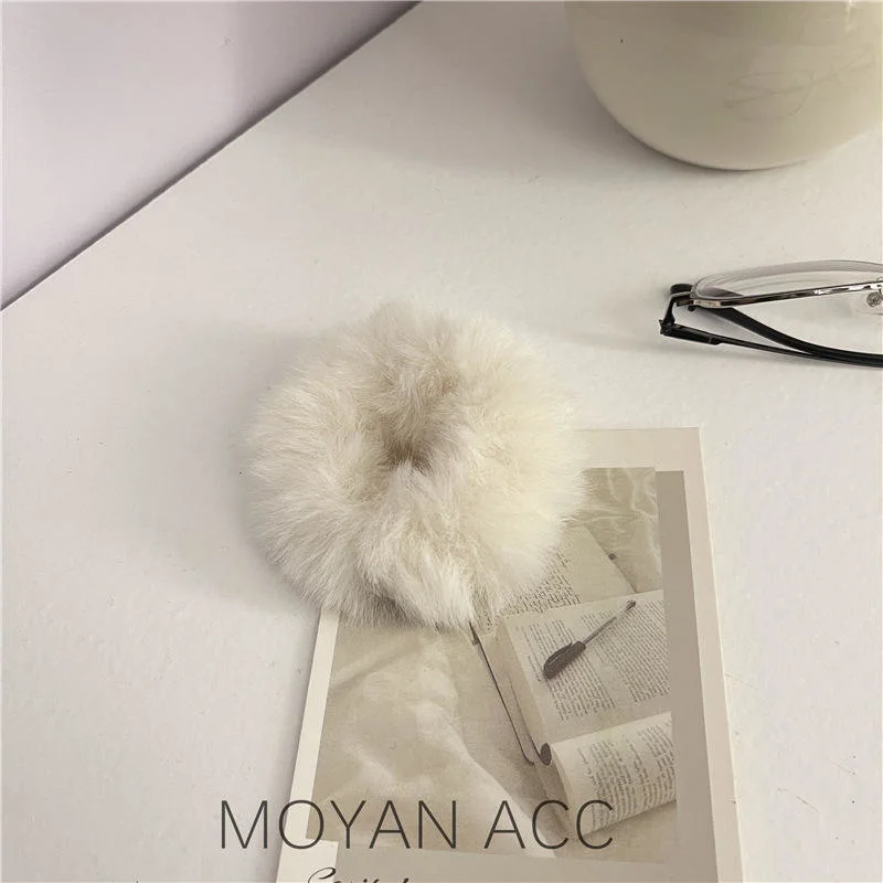 Autumn and Winter Plush Hair Circle Multi-Style Winter Daily Wear Horsetail Elastic Hair Band