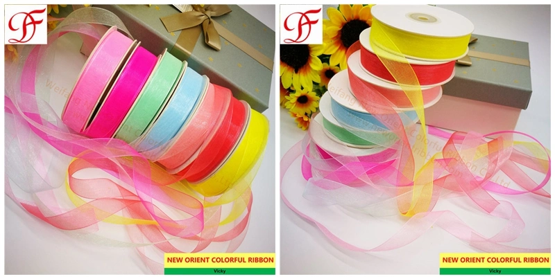 Sheer Organza Ribbon Band Cintas Raso Nastri Doppio Fitas Cetim Lint for Wrapping/Xmas/Gift Packing