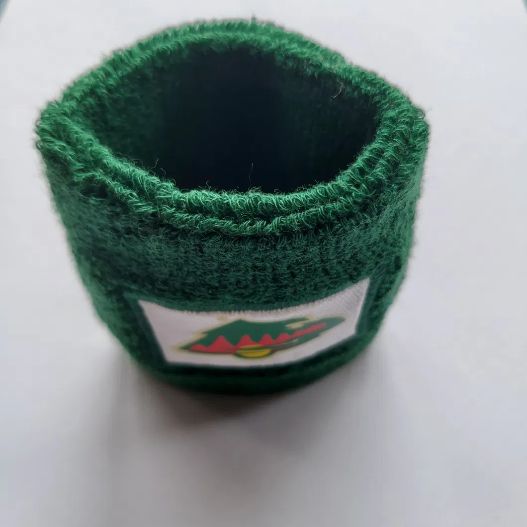 Cotton Promotional Sweat Band with Woven Label Logo