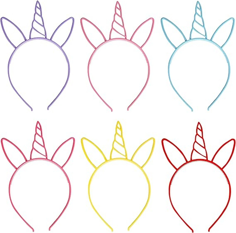 Unicorn Headband for Girls Plastic Pastel for Birthday Cosplay Party Supplies