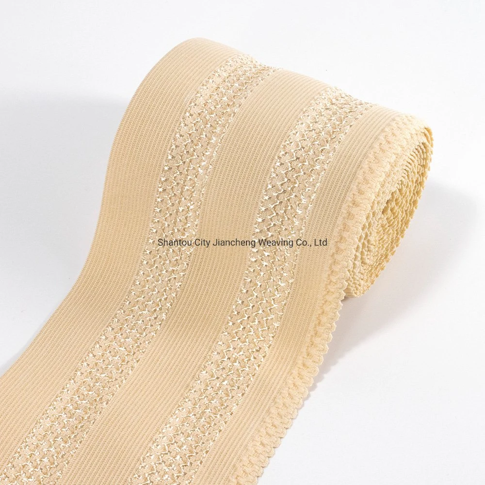 OEM Service Custom Medical Bandage Jacquard Printed Pattern Wide Fish Line Elastic Webbing Band for Medical Protecton