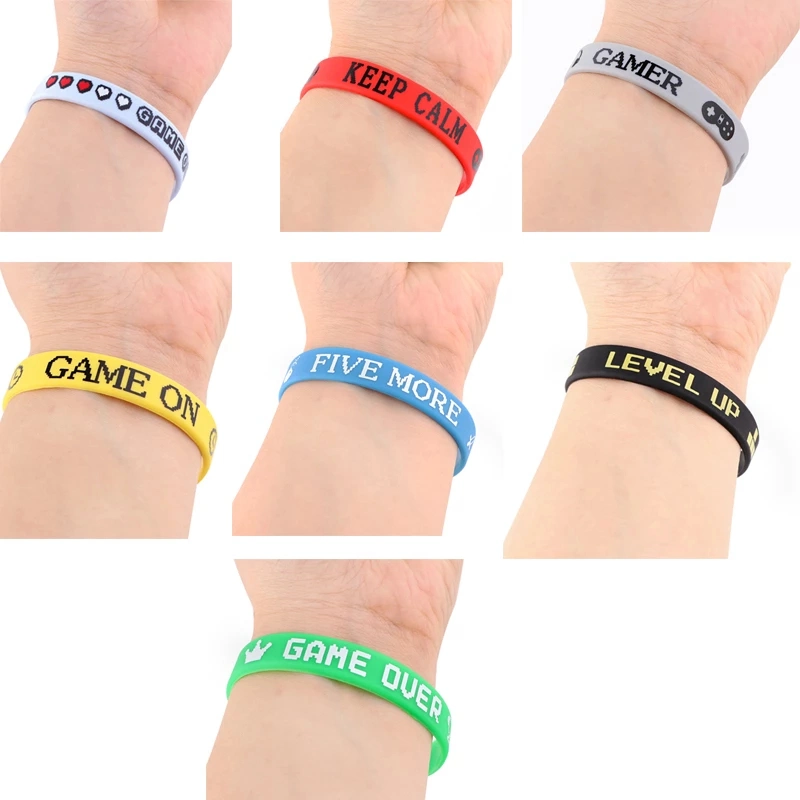 Game Funny Design Embossed Logo Sports Kingii RFID PVC Bracelet Hot Sale Promotional Gift Souvenir Debossed Custom Silicone Wristband