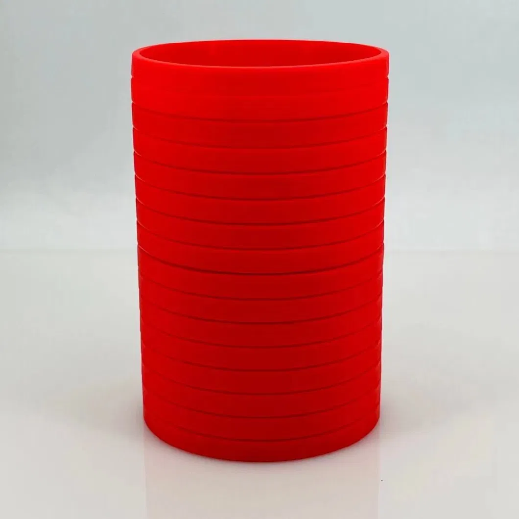 Available Stocks Red Plain Silicone Wristband for Promotion