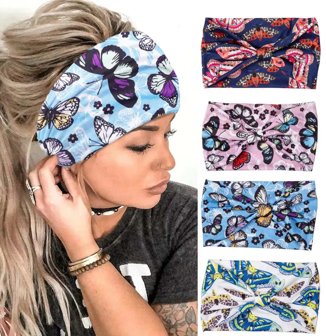 Hairband Sweat Headband Running Sweatband Yogo Wide Workout Fitness Sports Sweatband