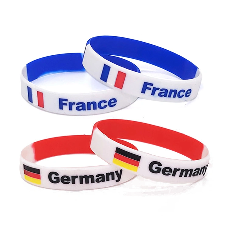 Customization 2024 New Fashion Silicone Rainbow Pride Bracelet Mutilayered Rubber Wristband